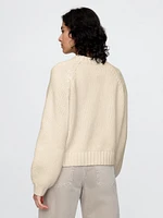 Relaxed Balloon-Sleeve Sweater