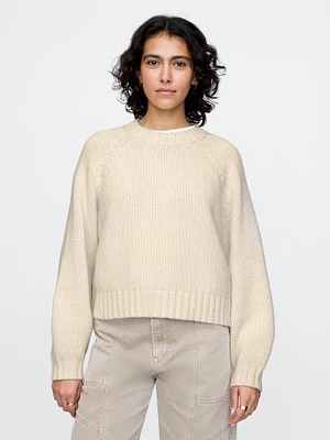 Relaxed Balloon-Sleeve Sweater