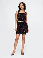 Recycled Velvet Mini Skirt