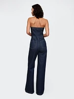 Strapless Denim Jumpsuit