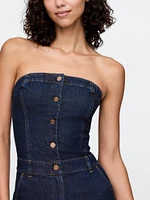 Strapless Denim Jumpsuit