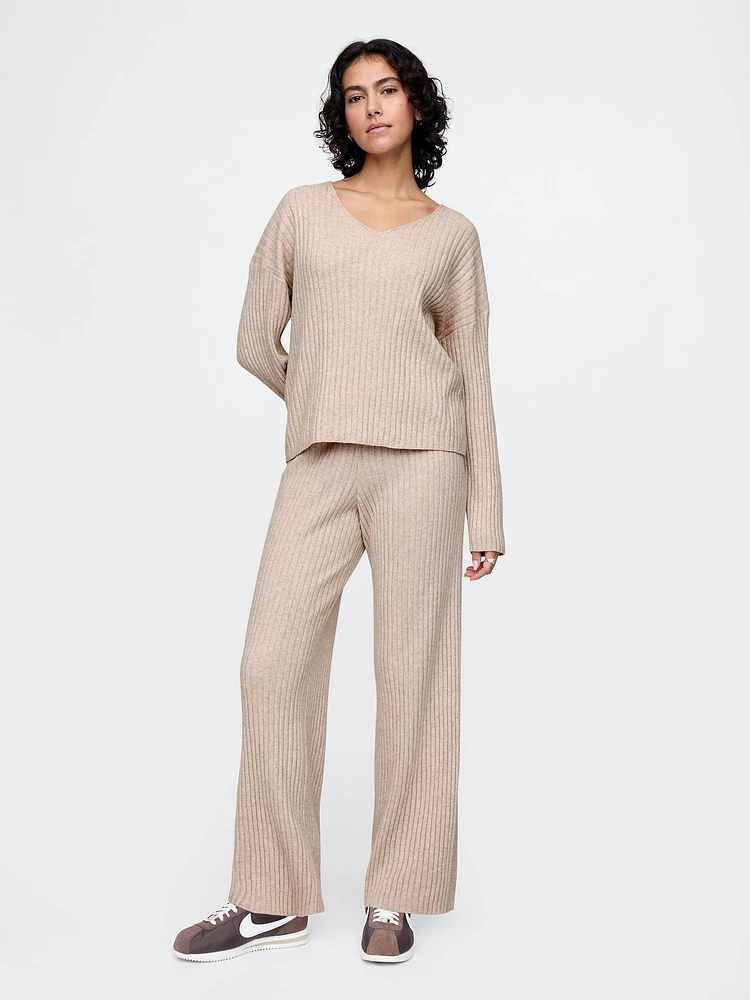 CashSoft Wide Rib Sweater Pants