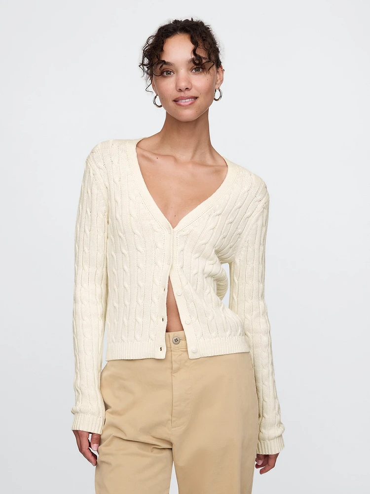 Cable-Knit Cardigan