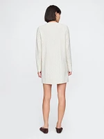 CashSoft Cable-Knit Mini Sweater Dress