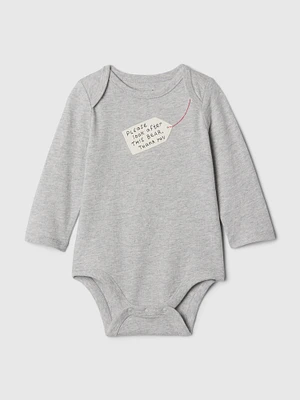 Baby Paddington Organic Cotton Embroidered Bodysuit