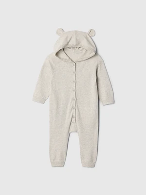 Baby Bear Hooded Footless One-Piece