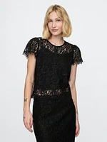 Lace Cap Sleeve Top