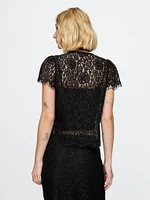 Lace Cap Sleeve Top