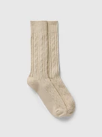 Cable-Knit Dress Socks