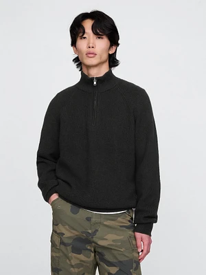 CashSoft Textured Quarter-Zip Pullover