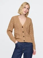 Oversized Cable-Knit Cardigan