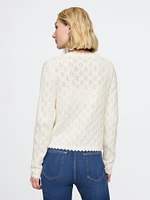 CashSoft Pointelle Cardigan