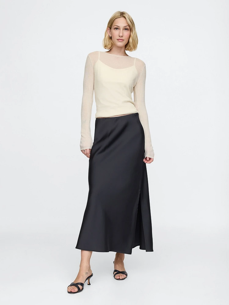 Sheer Rib Sweater