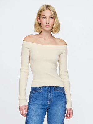 Off-Shoulder Sweater Top