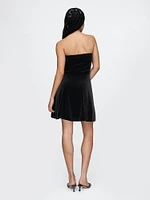 Strapless Velvet Mini Dress