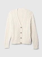 Oversized Cable-Knit Cardigan