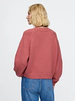 Relaxed Balloon-Sleeve Sweater
