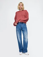 Relaxed Balloon-Sleeve Sweater