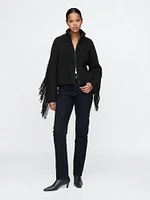 Fringe Zip Cardigan