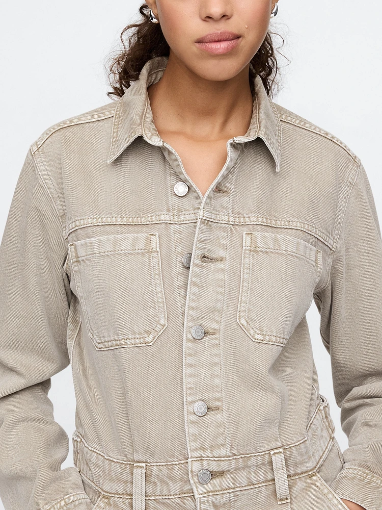 Denim Utility Jumpsuit