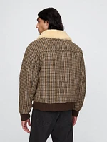 Houndstooth Bomber Jacket