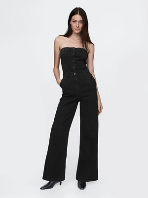 Strapless Denim Jumpsuit