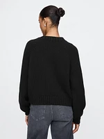 Relaxed Balloon-Sleeve Sweater