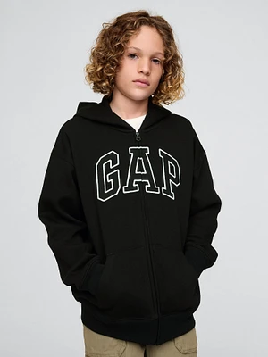 Kids Vintage Soft Logo Zip Hoodie