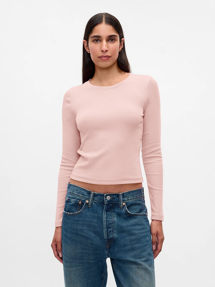 Modern Rib Cropped T-Shirt