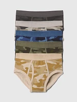 Kids Organic Cotton Camo Briefs