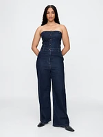 Strapless Denim Jumpsuit