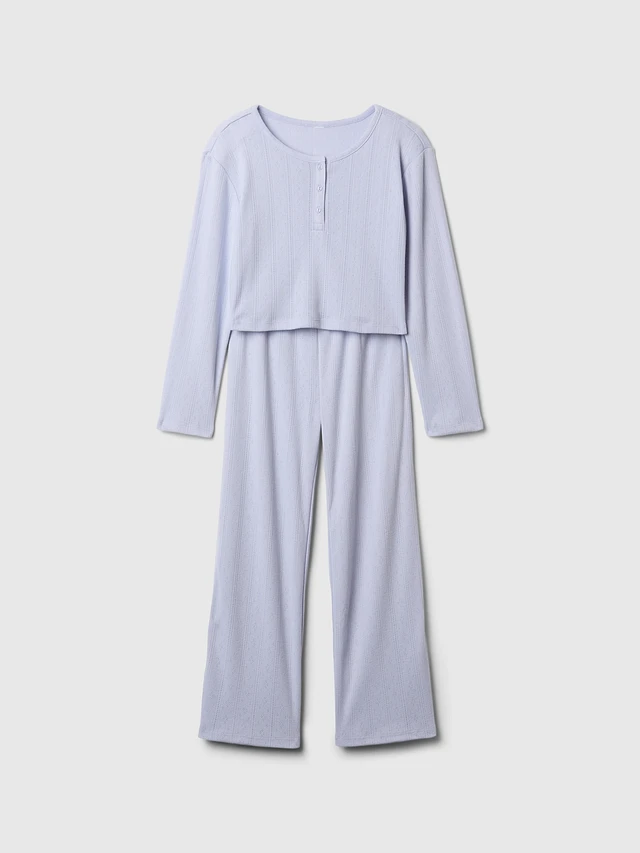 Kids Recycled Pointelle PJ Set