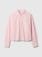 Organic Cotton Poplin Cropped Big Shirt