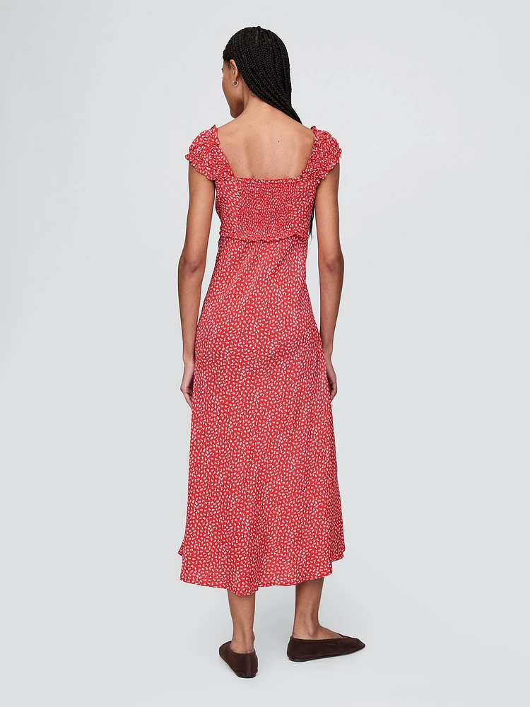 Crepe Sweetheart Maxi Dress