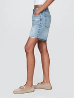 8" Mid Rise '90s Loose Denim Bermuda Shorts