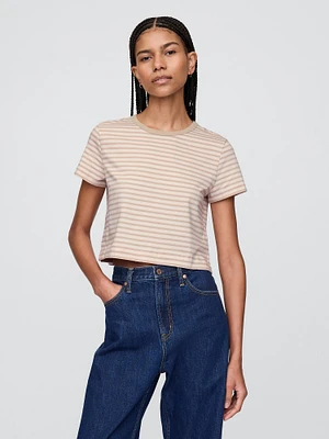 Organic Cotton Vintage Cropped T-Shirt