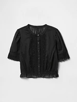 Lace-Trim Shirt