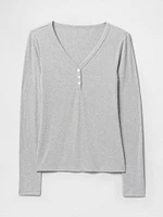 Mini Rib Henley PJ Top