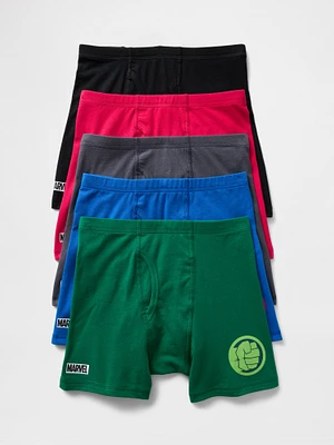 Kids Organic Cotton Marvel Boxer Briefs