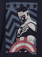 Kids Marvel Captain America Recycled PJ Short Set