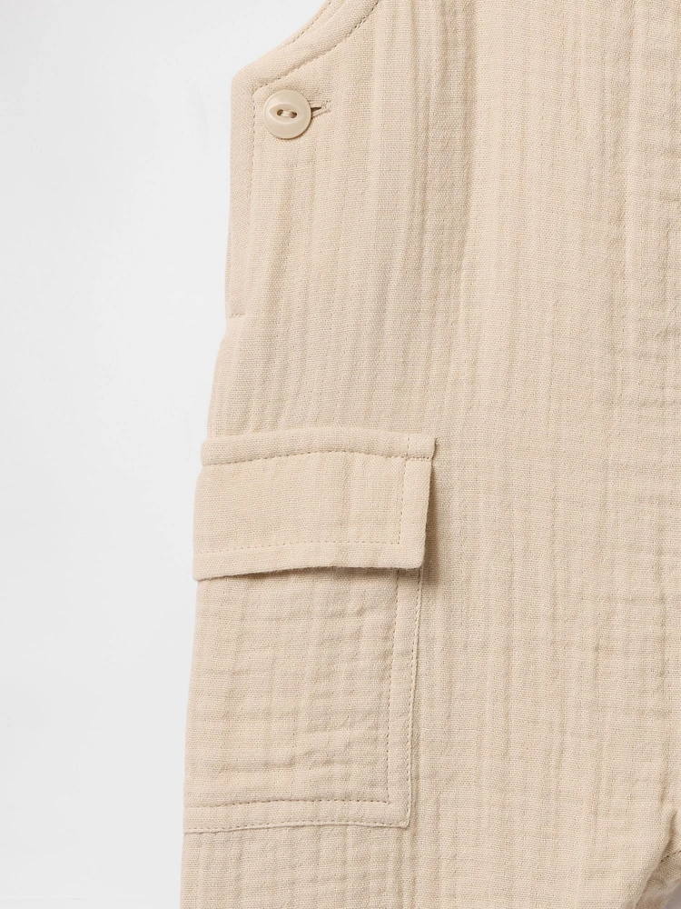Baby Crinkle Gauze Overalls