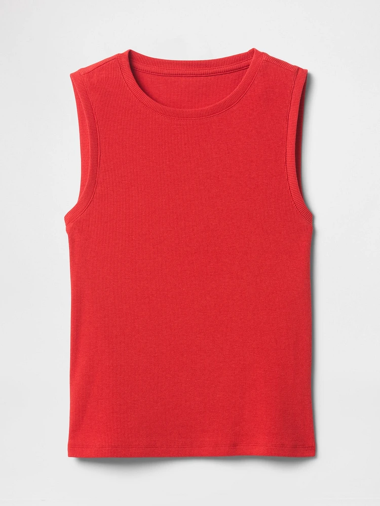 Modern Rib High-Neck Top