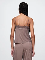 Recycled Velvet Lace-Trim Cami