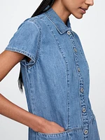 UltraSoft Denim Mini Shift Dress