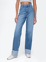 Mid Rise Cuffed ';90s Loose Jeans