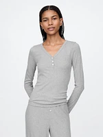 Mini Rib Henley PJ Top