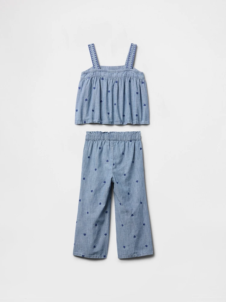 Baby & Toddler Chambray Heart Outfit Set