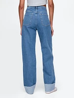 Mid Rise Cuffed ';90s Loose Jeans