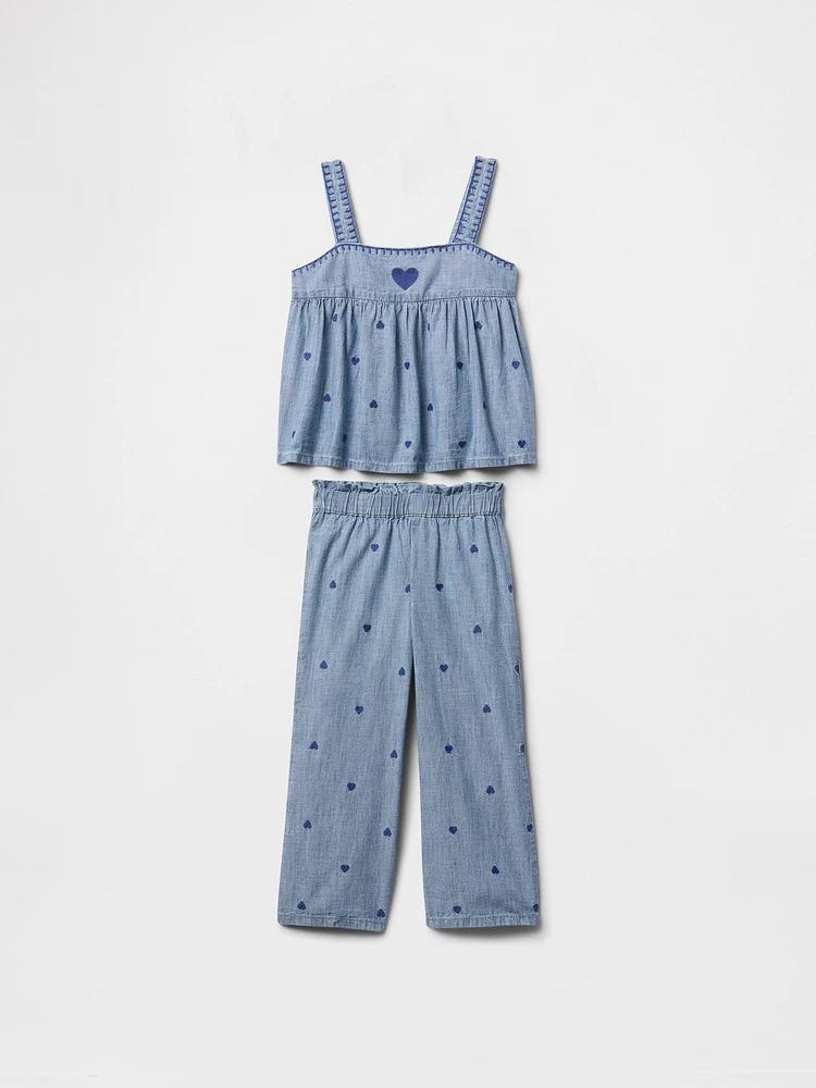 Baby & Toddler Chambray Heart Outfit Set