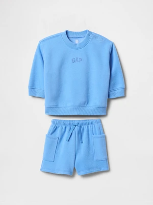 Baby Vintage Soft Logo Sweat Shorts Set